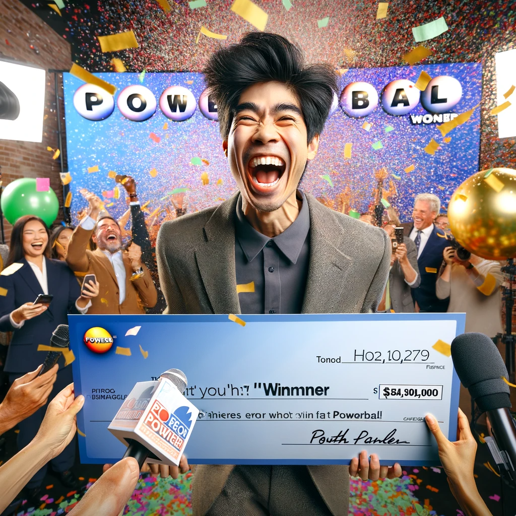 <img alt> attribute to write descriptive content for the image: <img source='pic.gif' alt='A South African guy holding a large check with 'PowerBall Winner' written on it.' />